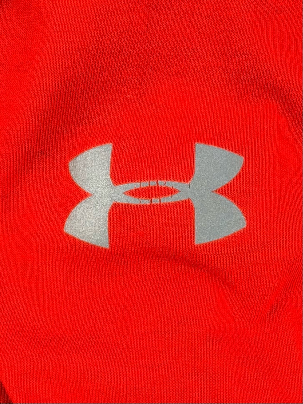 UNDER ARMOUR Fitted Quarter Zip Running Pullover Red Thumbhole Athletic Top S - Picture 8 of 10
